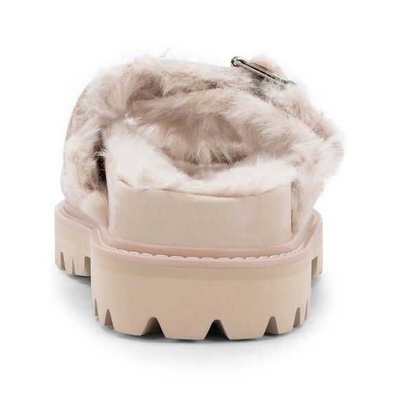 DOLCE VITA Womens Beige Comfort Neelo Round Toe Slip On Leather Sandals 7.5 M - Picture 2 of 4